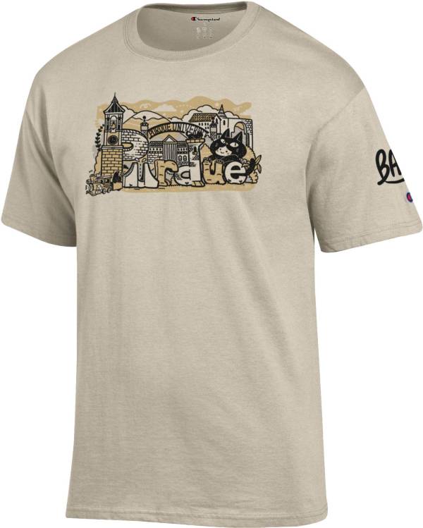 Champion Men's Purdue Boilermakers Oatmeal Asian Culture T-Shirt