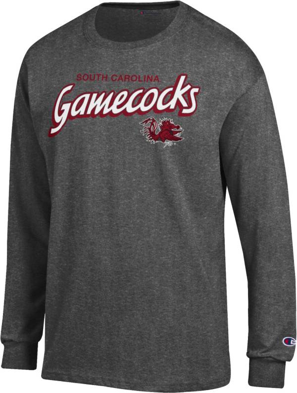 Champion Men's South Carolina Gamecocks Grey Jersey Long Sleeve T-Shirt