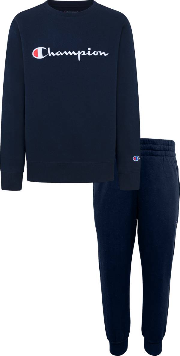 Champion Kids' Signature Fleece Crewneck Jogger Set