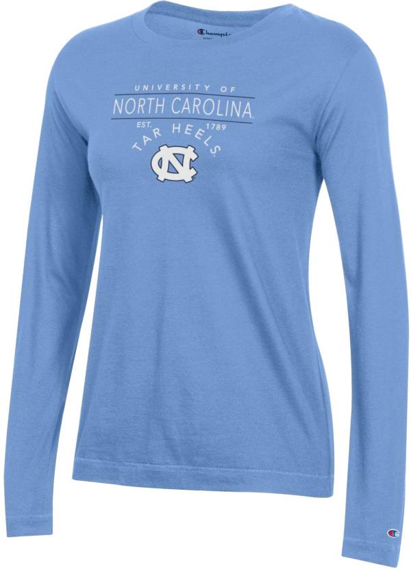 Champion Women's North Carolina Tar Heels Carolina Blue University 2.0 Long Sleeve Shirt