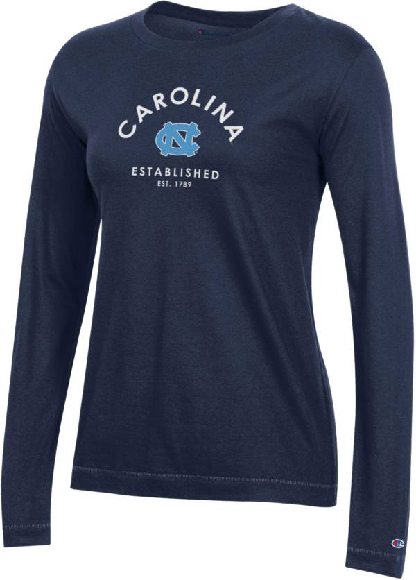 Champion Women's North Carolina Tar Heels Navy University 2.0 Long Sleeve Shirt