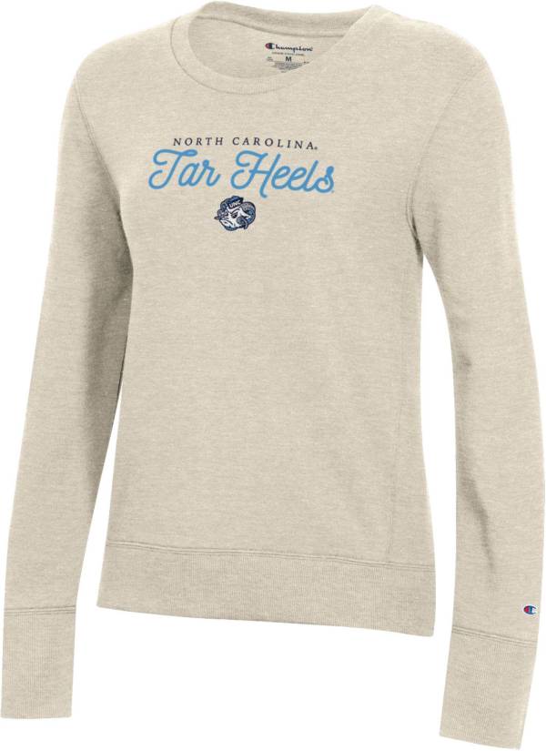 Champion Women's North Carolina Tar Heels White University 2.0 Pullover Crew Sweatshirt