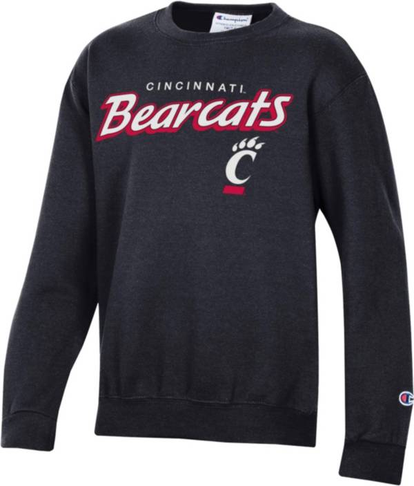 Champion Youth Cincinnati Bearcats Black Powerblend Pullover Crew Sweatshirt