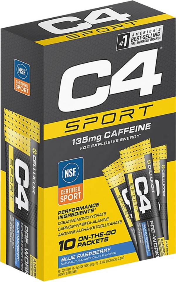 Cellucor C4 Shot Rocks Pre-Workout Blue Razz 12-Pack