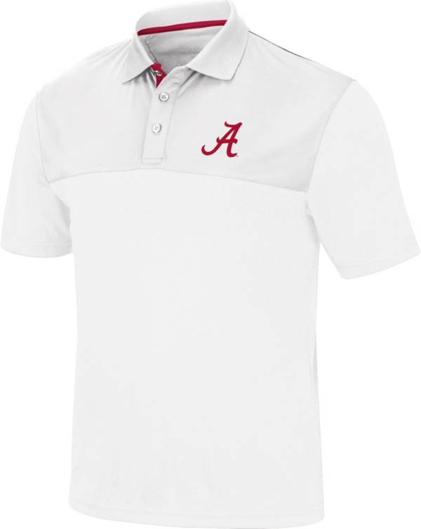 Colosseum Men's Alabama Crimson Tide White Links Polo