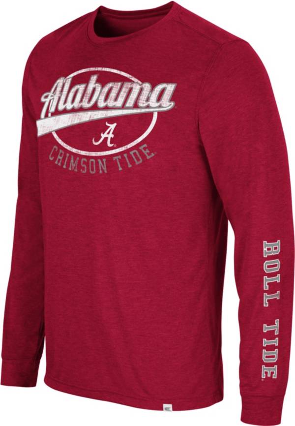 Colosseum Men's Alabama Crimson Tide Crimson Far Out! Long Sleeve T-Shirt