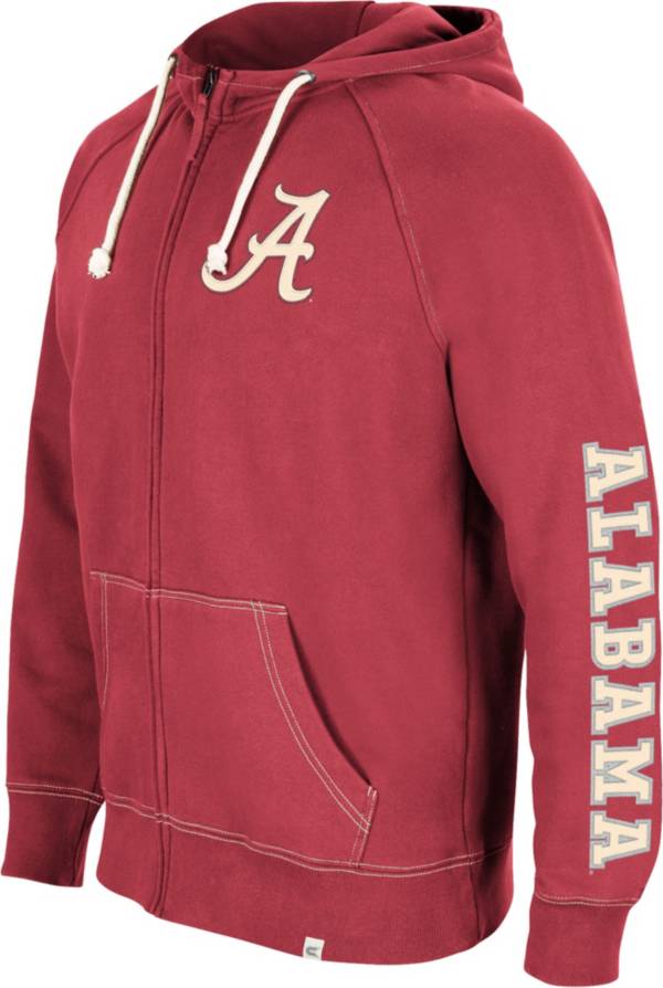 Colosseum Men's Alabama Crimson Tide Crimson Intervention Full-Zip Hoodie