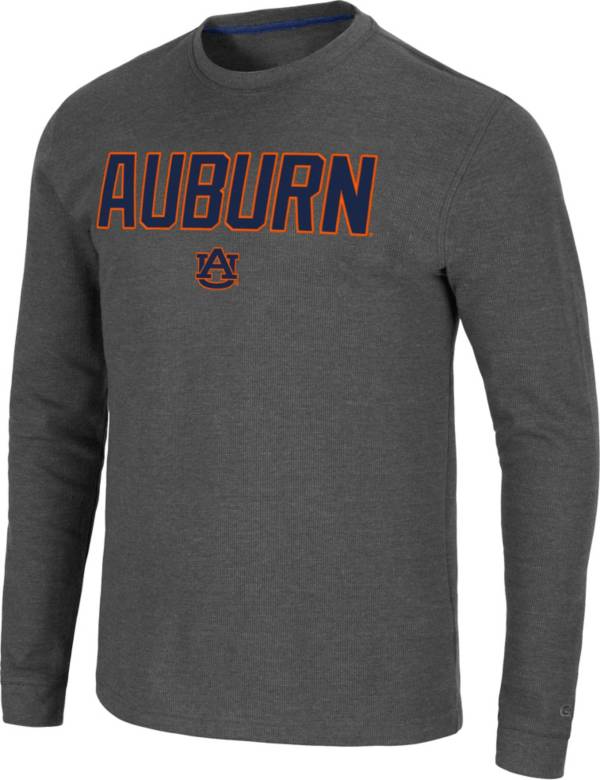 Colosseum Men's Auburn Tigers Grey Dragon Long Sleeve Thermal T-Shirt