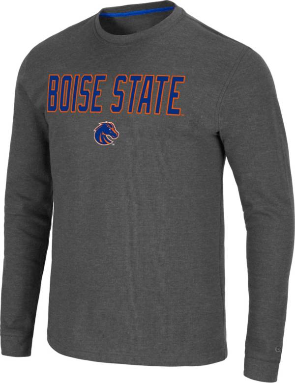 Colosseum Men's Boise State Broncos Grey Dragon Long Sleeve Thermal T-Shirt