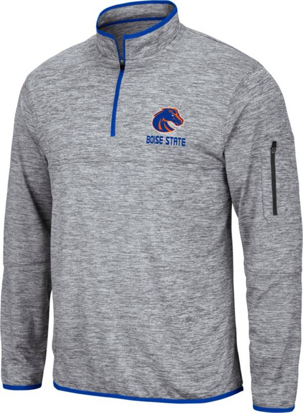 Colosseum Men's Boise State Broncos Grey Quarter-Zip Pullover Shirt