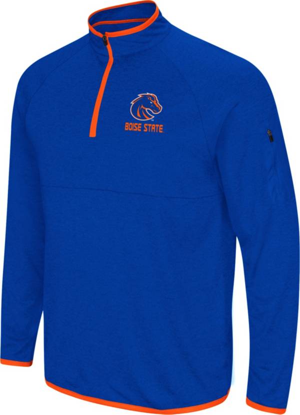Colosseum Men's Boise State Broncos Blue Rival Quarter-Zip Pullover Shirt