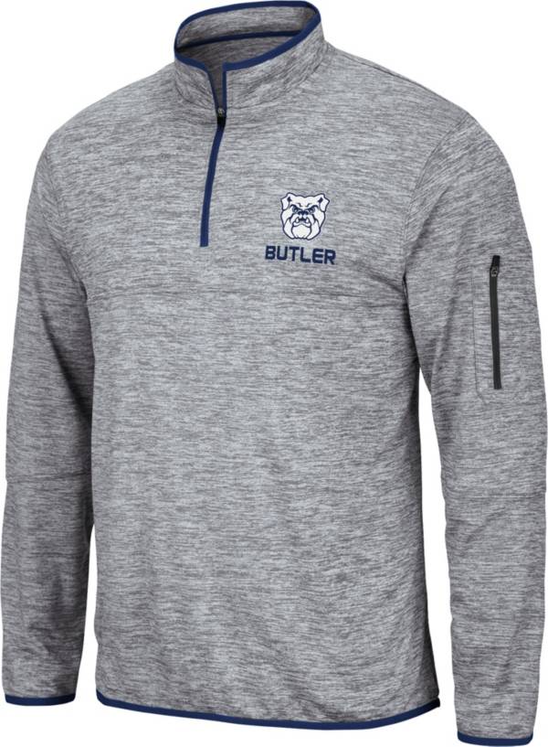 Colosseum Men's Butler Bulldogs Grey Quarter-Zip Pullover Shirt