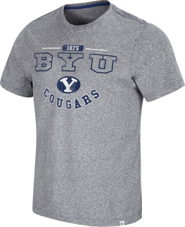 Colosseum Men's BYU Cougars Grey Tannen T-Shirt