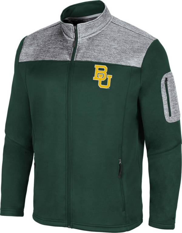 Colosseum Men's Baylor Bears Green Third Wheel Full-Zip Jacket