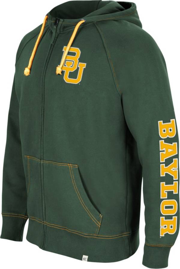 Colosseum Men's Baylor Bears Green Intervention Full-Zip Hoodie