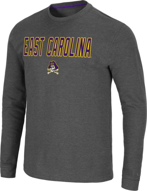 Colosseum Men's East Carolina Pirates Grey Dragon Long Sleeve Thermal T-Shirt