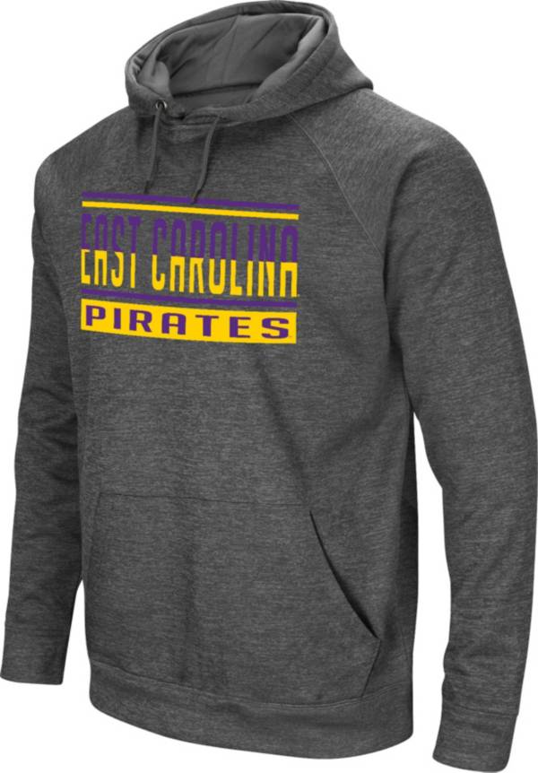 Colosseum Men's East Carolina Pirates Grey Pullover Hoodie