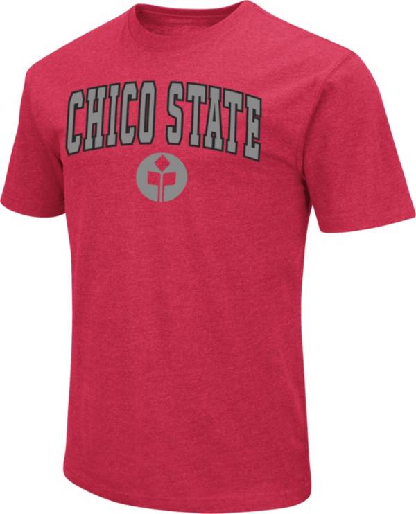 Colosseum Men's Chico State Wildcats Cardinal Dual Blend T-Shirt