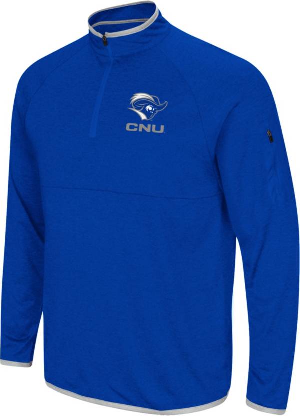 Colosseum Men's Christopher Newport Captains Royal Blue Rival Quarter-Zip Pullover Shirt product image