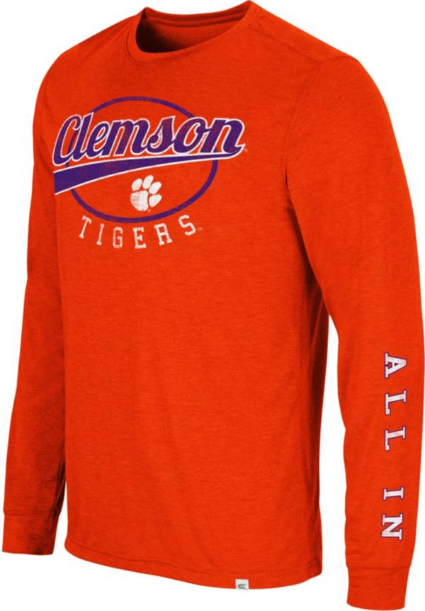 Colosseum Men's Clemson Tigers Orange Far Out! Long Sleeve T-Shirt