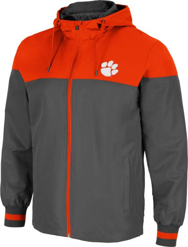 Colosseum Men's Clemson Tigers Grey Game Night Full-Zip Jacket