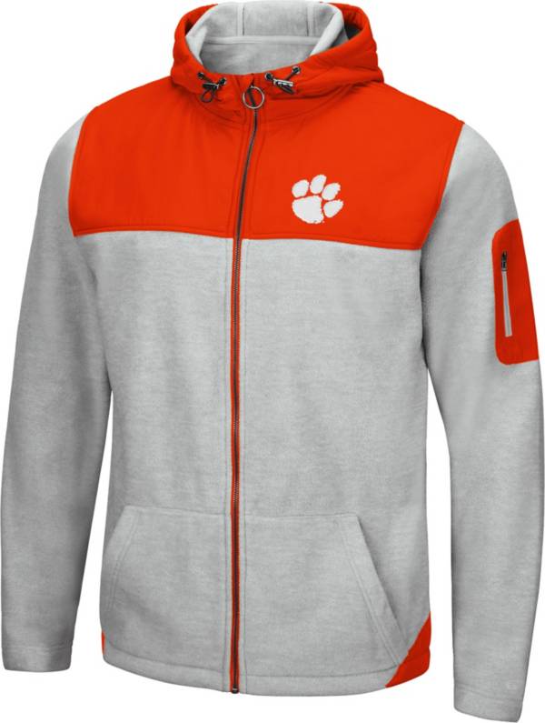 Colosseum Men's Clemson Tigers Grey Swartz Full-Zip Jacket