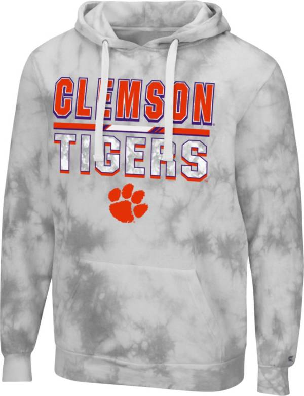 Colosseum Men's Clemson Tigers Grey Pullover Hoodie