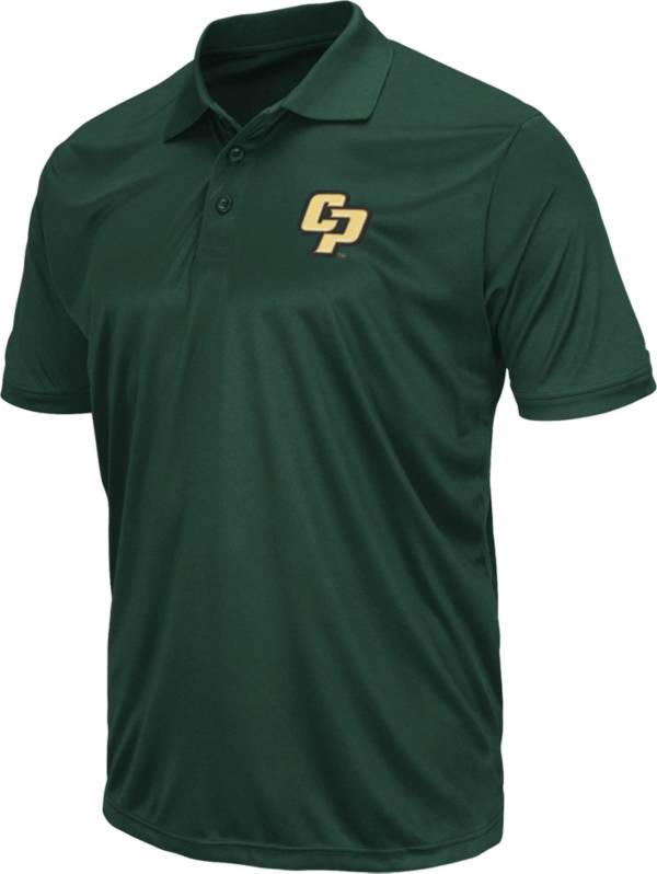 Colosseum Men's Cal Poly Mustangs Green Polo