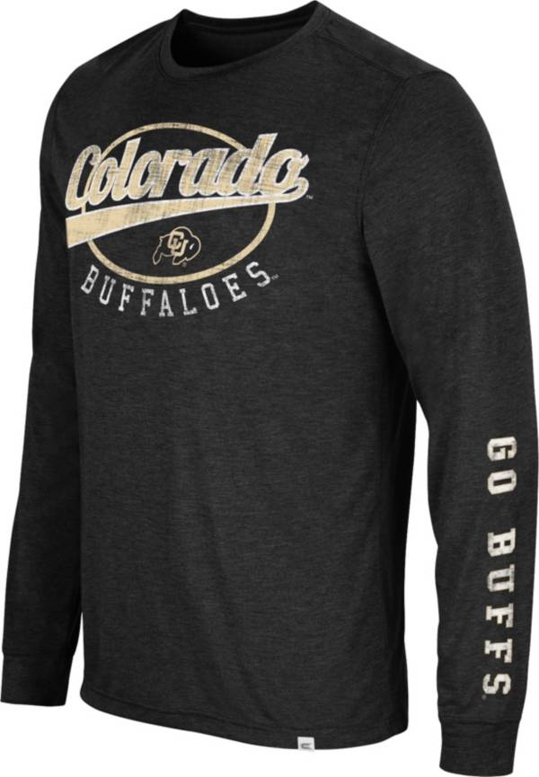 Colosseum Men's Colorado Buffaloes Black Far Out! Long Sleeve T-Shirt