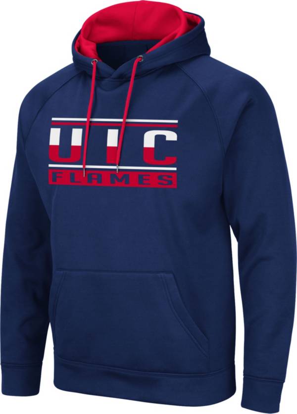 Colosseum Men's UIC Flames Navy Pullover Hoodie product image
