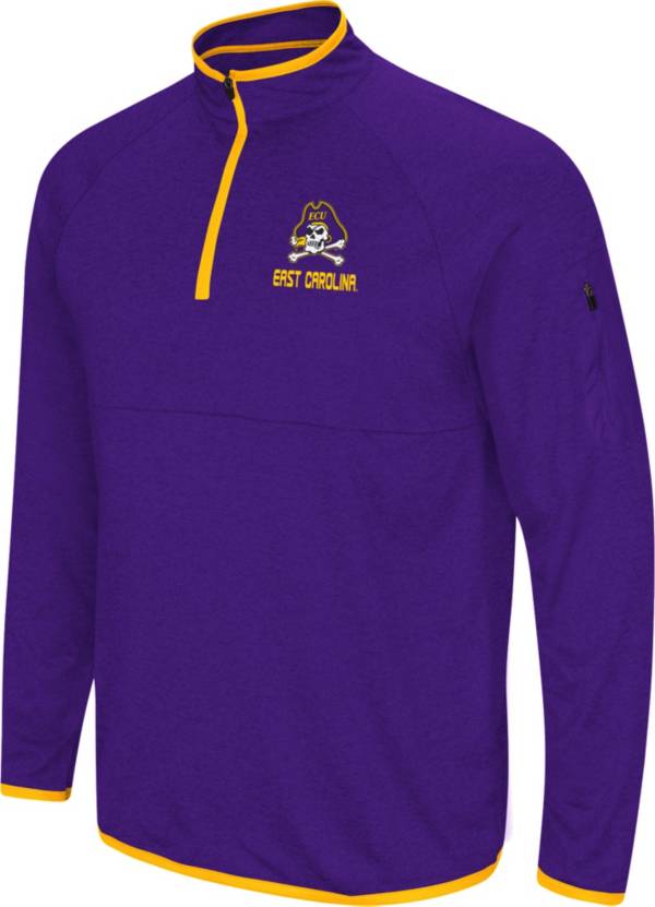 Colosseum Men's East Carolina Pirates Purple Rival Quarter-Zip Pullover Shirt