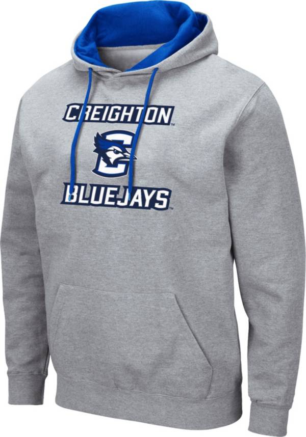 Colosseum Men's Creighton Bluejays Grey Pullover Hoodie