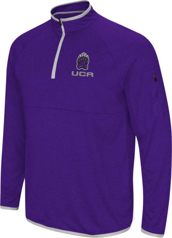 Colosseum Men's Central Arkansas Bears  Purple Rival Quarter-Zip Pullover Shirt product image
