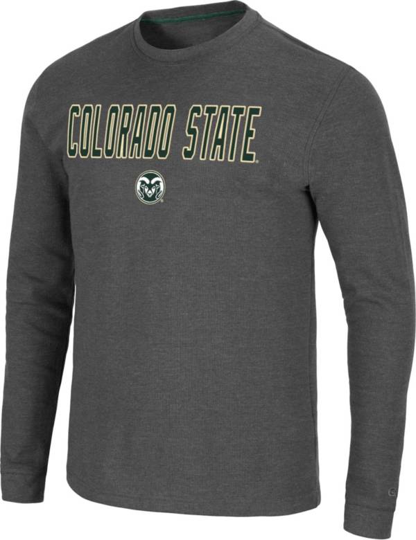 Colosseum Men's Colorado State Rams Grey Dragon Long Sleeve Thermal T-Shirt