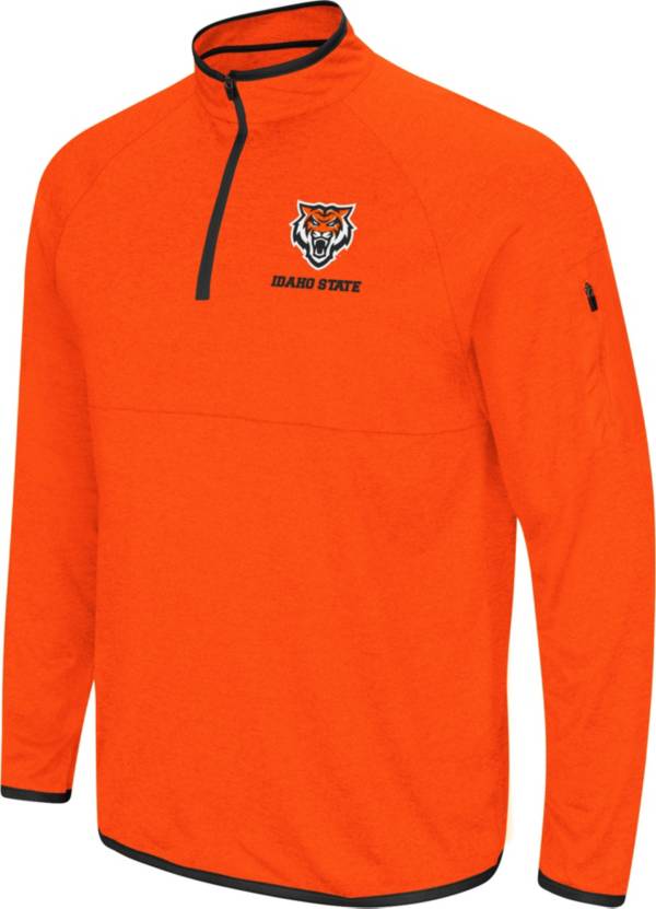 Colosseum Men's Idaho State Bengals Orange Rival Quarter-Zip Pullover Shirt