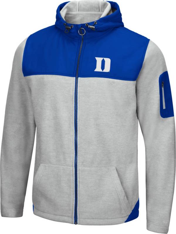 Colosseum Men's Duke Blue Devils Grey Swartz Full-Zip Jacket