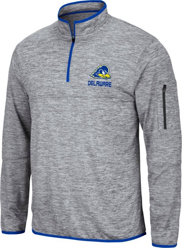 Colosseum Men's Delaware Fightin' Blue Hens Grey Quarter-Zip Pullover Shirt