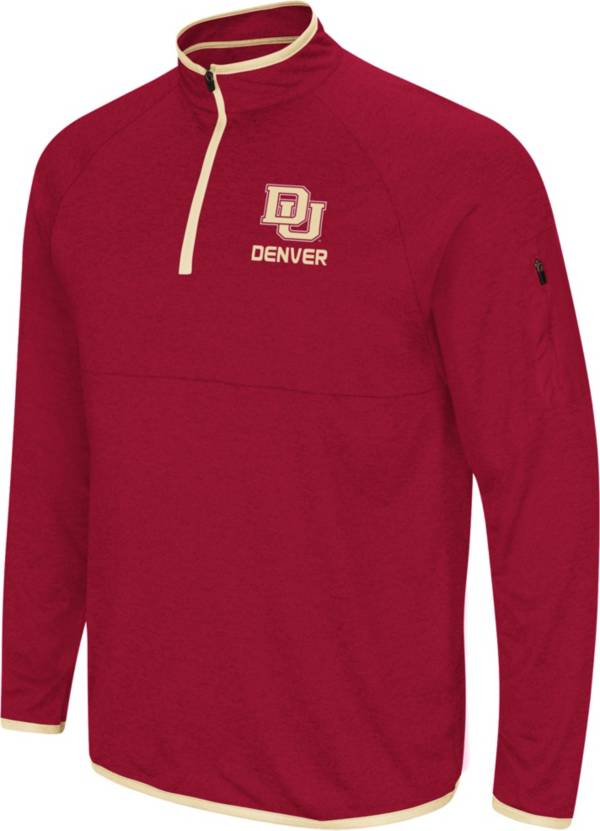 Colosseum Men's Denver Pioneers Crimson Rival Quarter-Zip Pullover Shirt