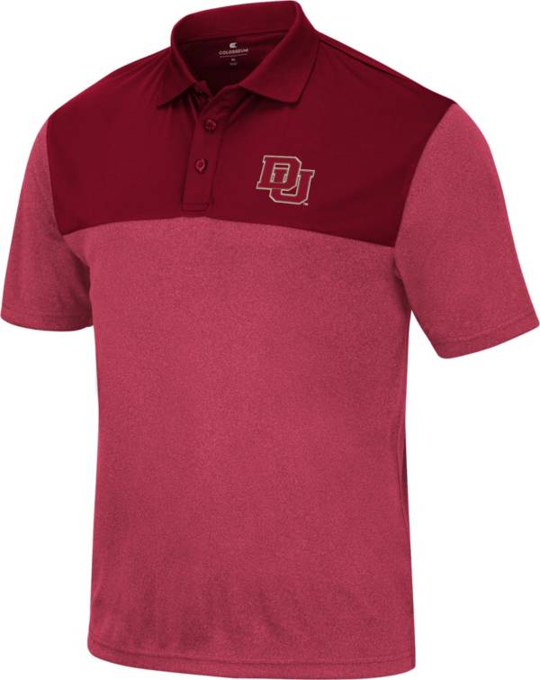 Colosseum Men's Denver Pioneers Crimson Polo