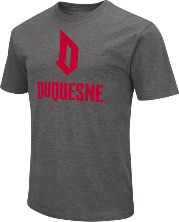 Colosseum Men's Duquesne Dukes Grey Dual Blend T-Shirt