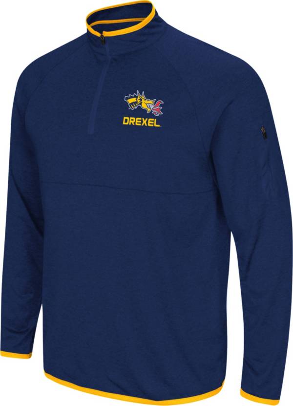 Colosseum Men's Drexel Dragons Blue Rival Quarter-Zip Pullover Shirt