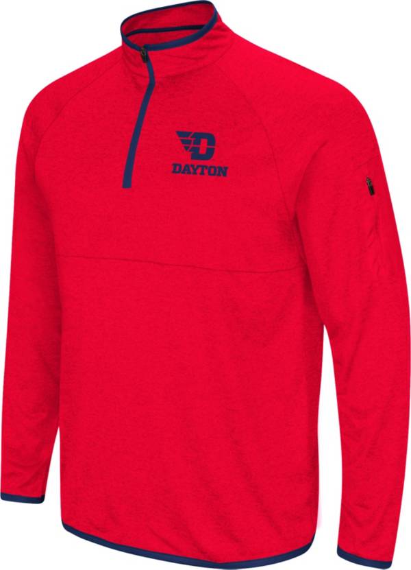 Colosseum Men's Dayton Flyers Red Rival Quarter-Zip Pullover Shirt