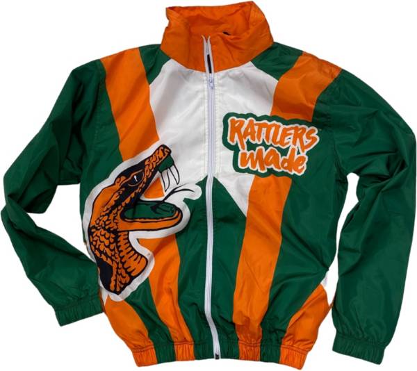 Tones of Melanin Men's Florida A&M Rattlers Green Windbreaker Jacket