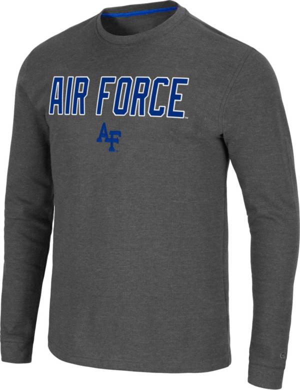 Colosseum Men's Air Force Falcons Grey Dragon Long Sleeve Thermal T-Shirt