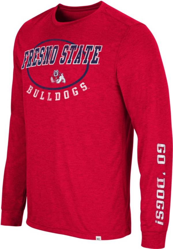 Colosseum Men's Fresno State Bulldogs Cardinal Far Out! Long Sleeve T-Shirt