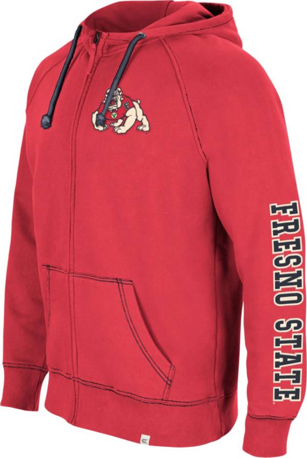 Colosseum Men's Fresno State Bulldogs Cardinal Intervention Full-Zip Hoodie
