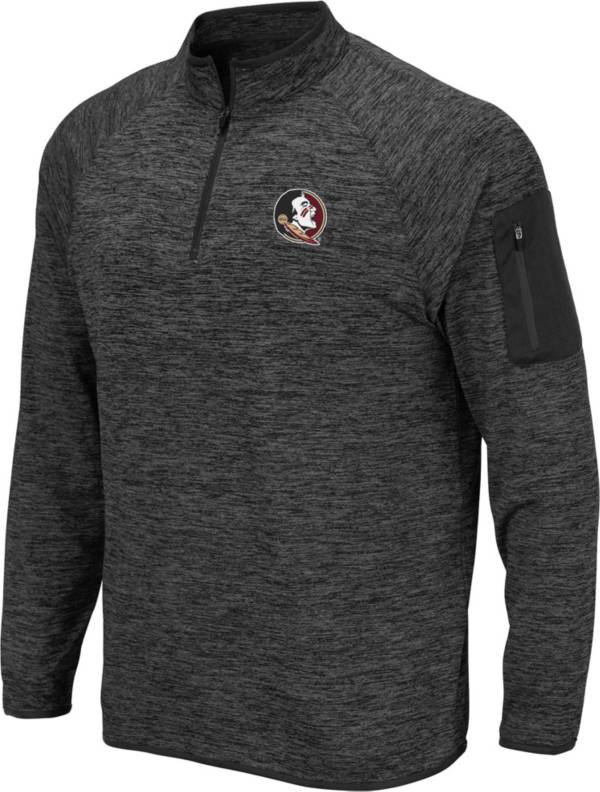 Colosseum Men's Florida State Seminoles Grey Quarter-Zip Pullover Shirt