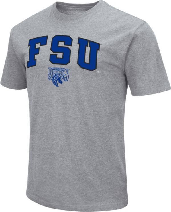 Colosseum Men's Fayetteville State Broncos Grey Dual Blend T-Shirt