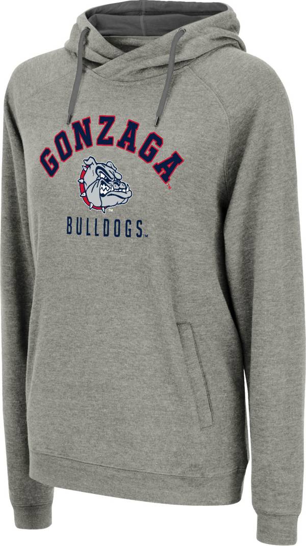 Colosseum Women's Gonzaga Bulldogs Grey Pullover Hoodie