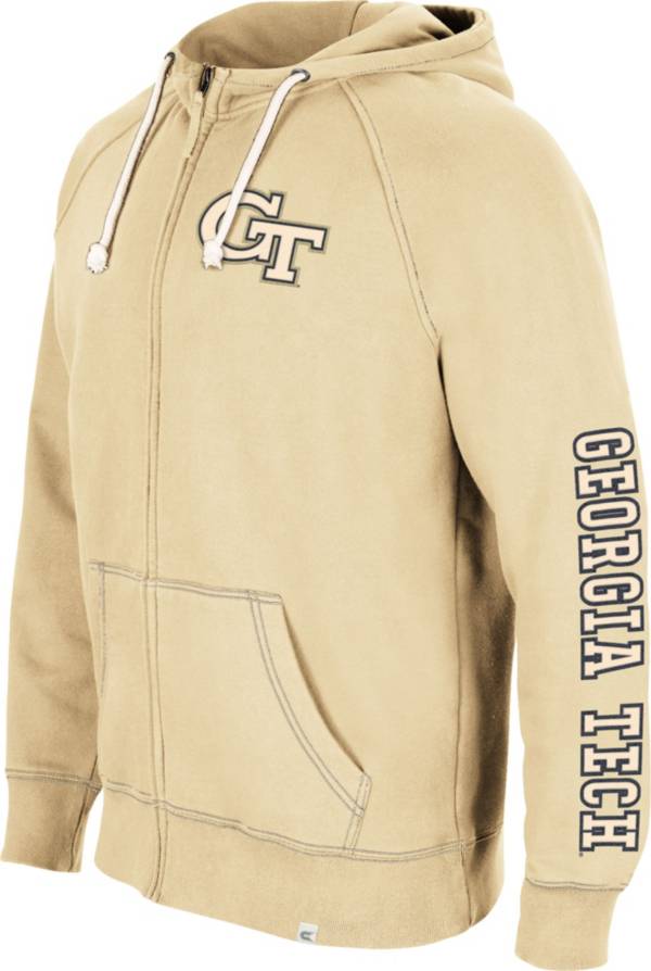 Colosseum Men's Georgia Tech Yellow Jackets Gold Intervention Full-Zip Hoodie